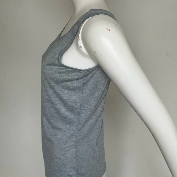 Woman’s Casual Basic Gray Open Back Tank Top Stretch Women's Size Medium NWOT - Picture 2 of 6